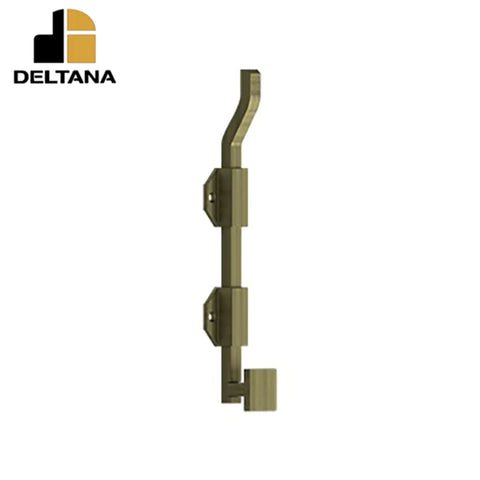Deltana - 10" Modern Offset Surface Bolt - Heavy Duty - Solid Brass - Optional Finish Deltana - 10" Modern Offset Surface Bolt - Heavy Duty - Solid Brass - Optional Finish