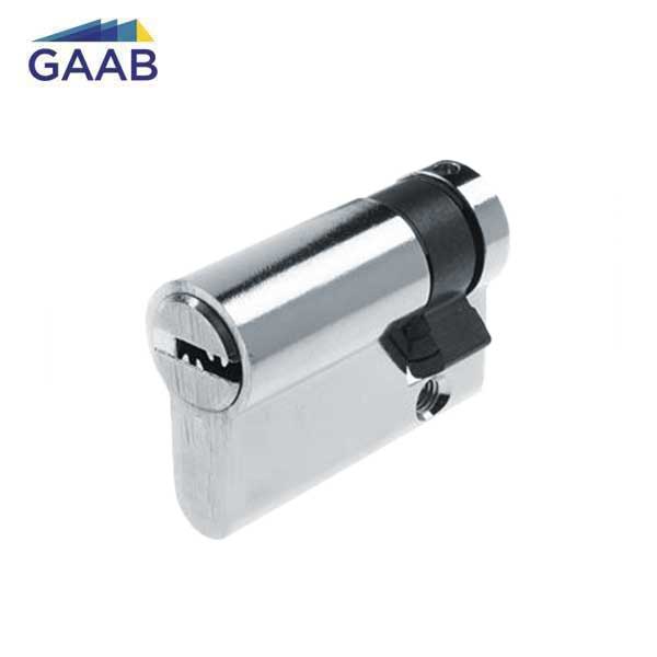 GAAB - I292-04- Profile Cylinder - Single Sided - Satin Chrome - (High Security) (46mm) - UHS Hardware GAAB - I292-04- Profile Cylinder - Single Sided - Satin Chrome - (High Security) (46mm) - UHS Hardware