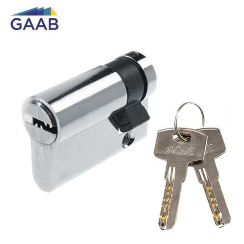 GAAB - I292-04- Profile Cylinder - Single Sided - Satin Chrome - (High Security) (46mm) - UHS Hardware GAAB - I292-04- Profile Cylinder - Single Sided - Satin Chrome - (High Security) (46mm) - UHS Hardware
