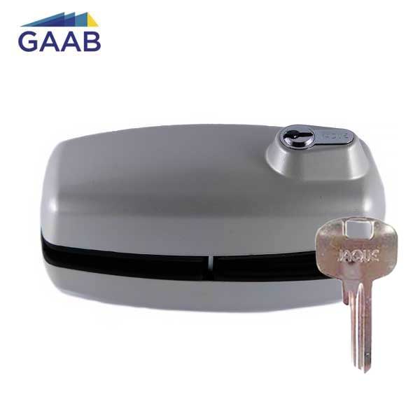 GAAB - T180 - Tempered Frameless Glass Door Lock - Reversible - 10 -12mm Doors - YALE Keyway - Grey - UHS Hardware GAAB - T180 - Tempered Frameless Glass Door Lock - Reversible - 10 -12mm Doors - YALE Keyway - Grey - UHS Hardware