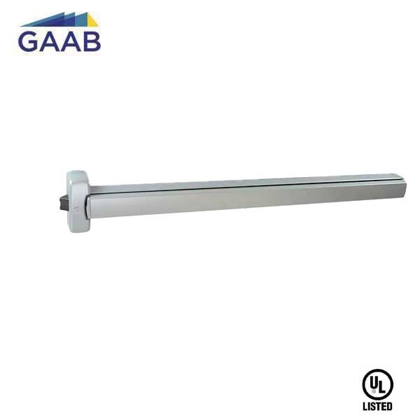 GAAB - T391-04 - RIM Panic Exit Device - Modular and Reversible - 33' Device - Satin Chrome - UHS Hardware GAAB - T391-04 - RIM Panic Exit Device - Modular and Reversible - 33' Device - Satin Chrome - UHS Hardware