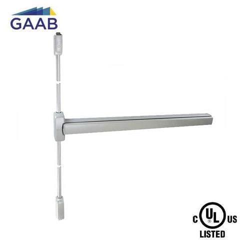 GAAB - T392-04 - Vertial Rod Exit Device - Modular and Reversible - Up to 36" Doors - Satin Chrome - UHS Hardware GAAB - T392-04 - Vertial Rod Exit Device - Modular and Reversible - Up to 36" Doors - Satin Chrome - UHS Hardware