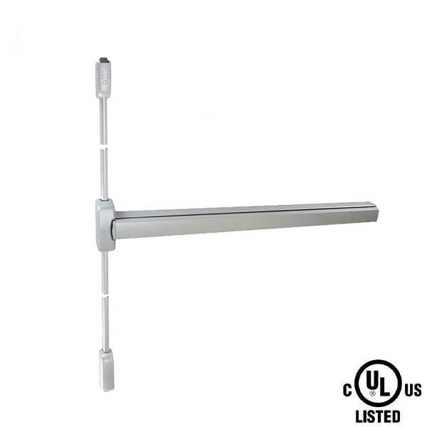 GAAB - T392-04 - Vertial Rod Exit Device - Modular and Reversible - Up to 36" Doors - Satin Chrome - UHS Hardware GAAB - T392-04 - Vertial Rod Exit Device - Modular and Reversible - Up to 36" Doors - Satin Chrome - UHS Hardware