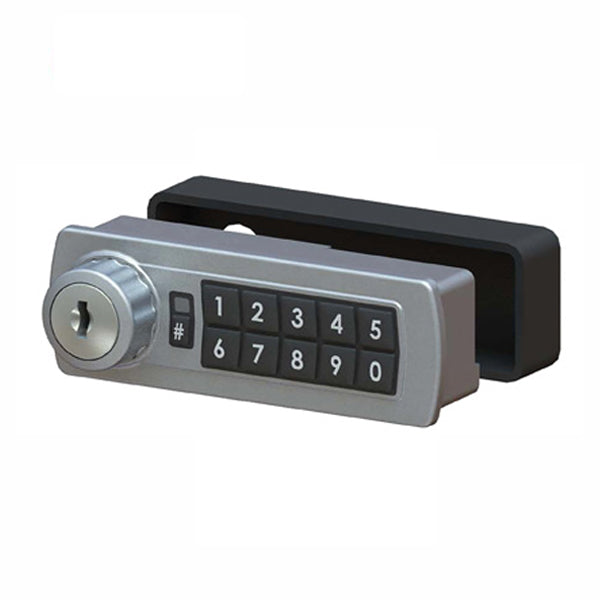 Lockey - GE370- Gemini Electronic Keypad - Combination Cabinet Lock - Silver - Left - UHS Hardware Lockey - GE370- Gemini Electronic Keypad - Combination Cabinet Lock - Silver - Left - UHS Hardware