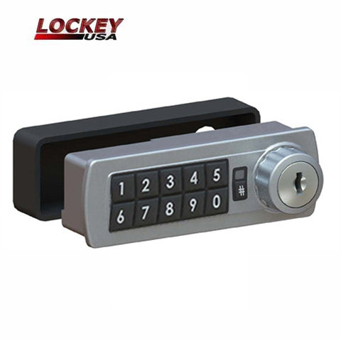 Lockey - GE370 - Gemini Electronic Keypad - Combination Cabinet Lock - Silver - Right - UHS Hardware Lockey - GE370 - Gemini Electronic Keypad - Combination Cabinet Lock - Silver - Right - UHS Hardware