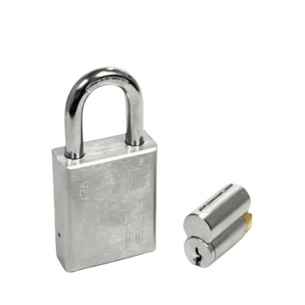 GMS P200 Standard Padlock w/ Rekeyable Cylinder - 2" Body - US26D - Satin Chrome - Schlage C - SC1 - UHS Hardware