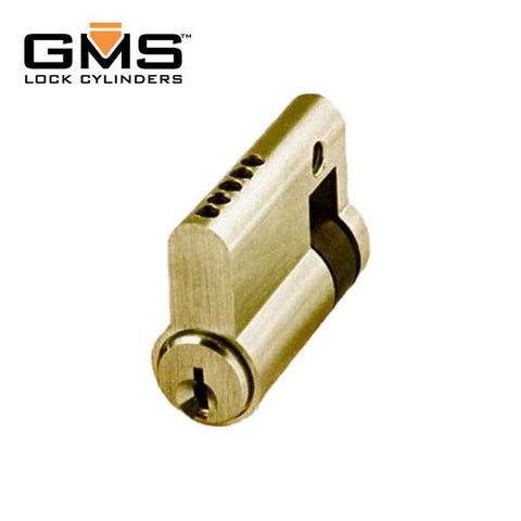 GMS Profile Cylinder - Single-Sided - SC1 - US3 - Polished Brass - UHS Hardware GMS Profile Cylinder - Single-Sided - SC1 - US3 - Polished Brass - UHS Hardware