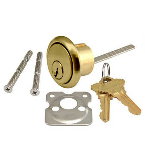 GMS Rim Cylinder - 1-1/8" - 5 Pin - US3 - Bright Brass - SC1 - UHS Hardware GMS Rim Cylinder - 1-1/8" - 5 Pin - US3 - Bright Brass - SC1 - UHS Hardware