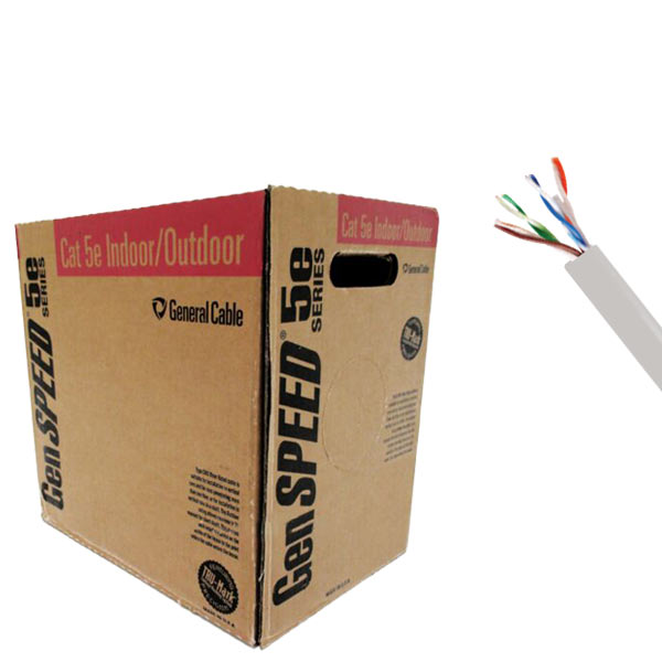 DynoTech - GenSPEED 5000 Residential CMX Outdoor-CMR Network Cable - Cat5e - UTP - 1000ft - White - UHS Hardware