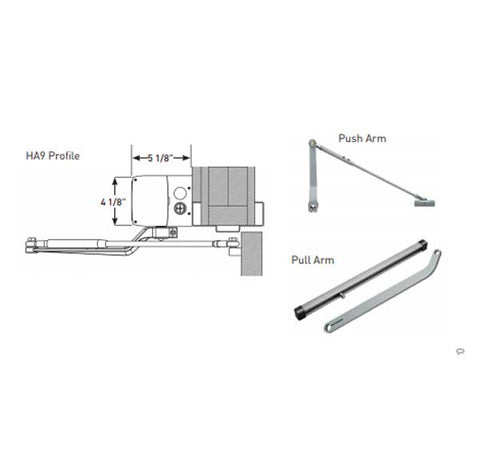 Ditec - HA9 - Full Feature Door Operator - PULL Arm - Non Handed - Antique Bronze (39" to 51") For Single Doors - UHS Hardware Ditec - HA9 - Full Feature Door Operator - PULL Arm - Non Handed - Antique Bronze (39" to 51") For Single Doors - UHS Hardware
