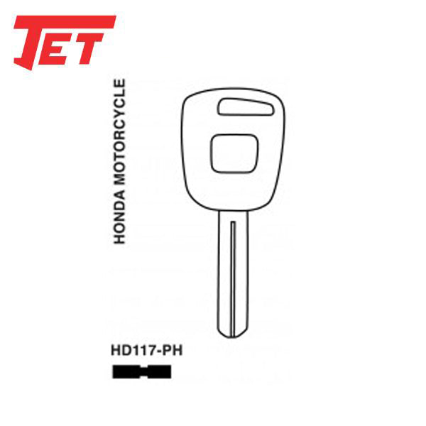 JET - HD117-PH -Honda CBR500R / 2014 NM4 X214 / 2014+ Interceptor 800 - 4-Track High Security Motorcycle Key - UHS Hardware JET - HD117-PH -Honda CBR500R / 2014 NM4 X214 / 2014+ Interceptor 800 - 4-Track High Security Motorcycle Key - UHS Hardware