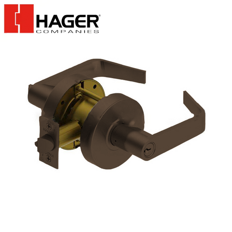 Hager - 2553 - Commercial Lever Set - 2 3/4" Backset - 10B - Oil Rubbed Bronze - Entrance - Keyed Different - Grade 2 - UHS Hardware Hager - 2553 - Commercial Lever Set - 2 3/4" Backset - 10B - Oil Rubbed Bronze - Entrance - Keyed Different - Grade 2 - UHS Hardware