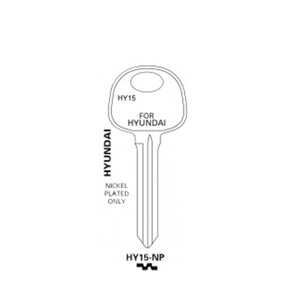JET - HY15 - Hyundai / Kia - Mechanical Key - Nickel Plated - UHS Hardware JET - HY15 - Hyundai / Kia - Mechanical Key - Nickel Plated - UHS Hardware