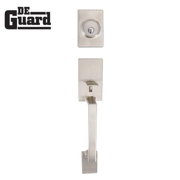 Premium Square "Lyndale" Style Design Handleset w/ Interior Knob - SS - KW1 - UHS Hardware Premium Square "Lyndale" Style Design Handleset w/ Interior Knob - SS - KW1 - UHS Hardware