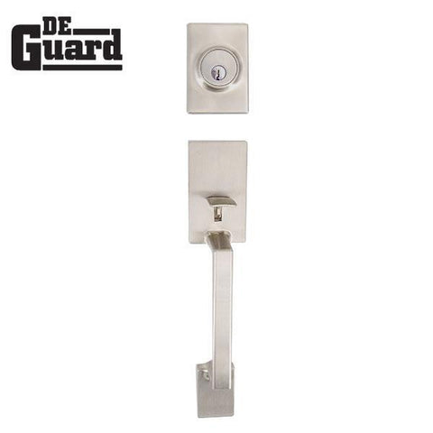 Premium Square "Lyndale" Style Design Handleset w/ Interior Knob - SS - KW1 - UHS Hardware Premium Square "Lyndale" Style Design Handleset w/ Interior Knob - SS - KW1 - UHS Hardware