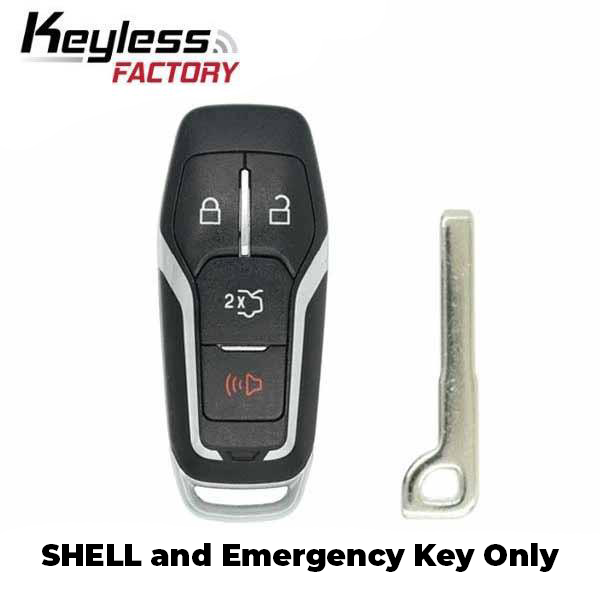 2013-2018 Ford / 4-Button Smart Key SHELL for M3N-A2C31243800, M3N-A2C31243300 (SKS-FD-053) - UHS Hardware 2013-2018 Ford / 4-Button Smart Key SHELL for M3N-A2C31243800, M3N-A2C31243300 (SKS-FD-053) - UHS Hardware