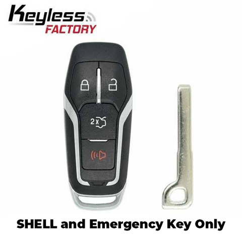 2013-2018 Ford / 4-Button Smart Key SHELL for M3N-A2C31243800, M3N-A2C31243300 (SKS-FD-053) - UHS Hardware 2013-2018 Ford / 4-Button Smart Key SHELL for M3N-A2C31243800, M3N-A2C31243300 (SKS-FD-053) - UHS Hardware