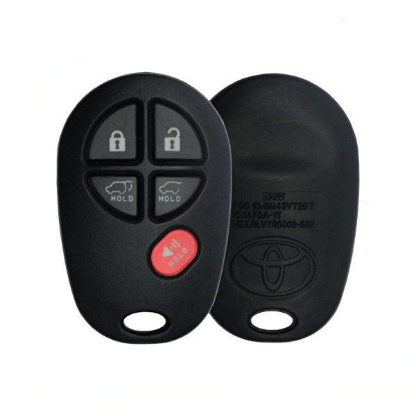 2007-2012 Toyota Highlander / 5-Button Keyless Entry Remote / PN: 89742-0W021 / GQ43VT20T (OEM Refurb) - UHS Hardware 2007-2012 Toyota Highlander / 5-Button Keyless Entry Remote / PN: 89742-0W021 / GQ43VT20T (OEM Refurb) - UHS Hardware