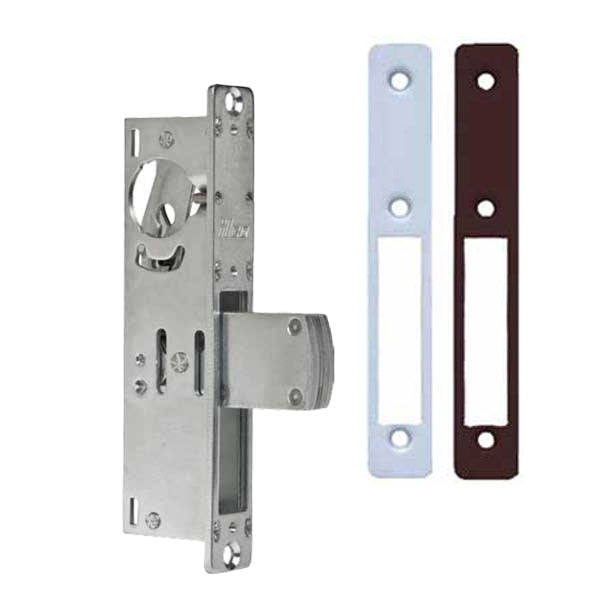 Ilco - 185 Deadbolt Mortise Lock Body - 1 1/8" Backset - No Handing - Flat Faceplate - Clear/Dark Bronze