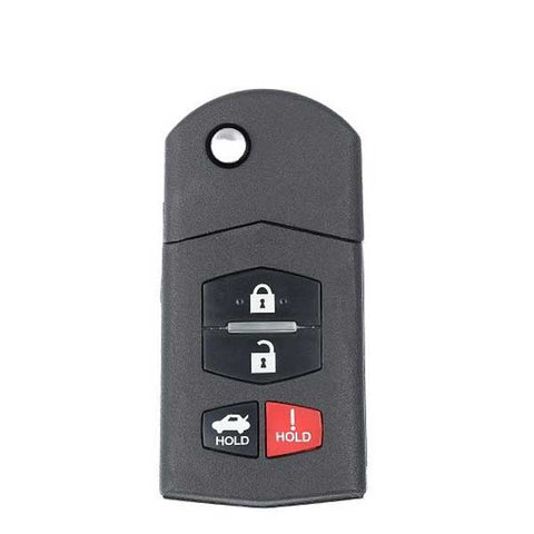 2006 - 2015 Mazda / 4-Button Flip Key / PN: BBM4-67-5RY / BGBX1T478SKE125-01 (AFTERMARKET) - UHS Hardware 2006 - 2015 Mazda / 4-Button Flip Key / PN: BBM4-67-5RY / BGBX1T478SKE125-01 (AFTERMARKET) - UHS Hardware