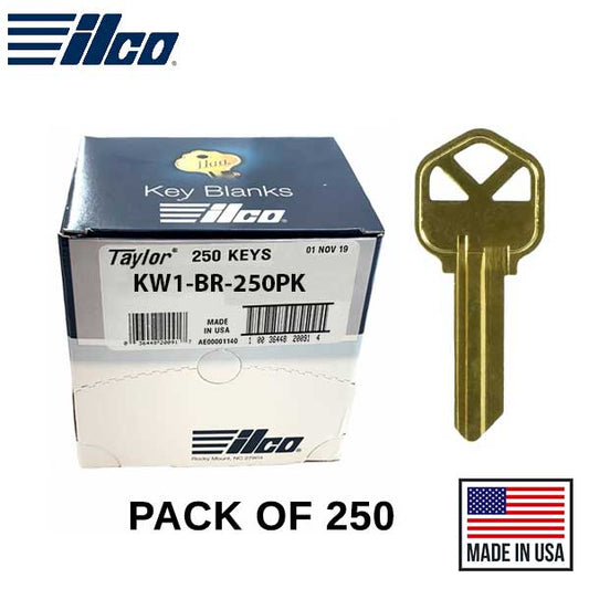 KW1-BR KWIKSET Key Blank - 250 Pack -  ILCO - UHS Hardware