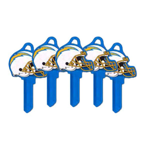 ILCO - NFL TeamKeys - Helmet Edition - Key Blank - Los Angeles Chargers - KW1 (5 Pack) - UHS Hardware ILCO - NFL TeamKeys - Helmet Edition - Key Blank - Los Angeles Chargers - KW1 (5 Pack) - UHS Hardware