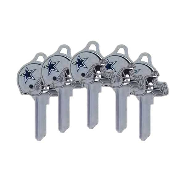 ILCO - NFL TeamKeys - Helmet Edition - Key Blank - Dallas Cowboys - KW1 (5 Pack) - UHS Hardware ILCO - NFL TeamKeys - Helmet Edition - Key Blank - Dallas Cowboys - KW1 (5 Pack) - UHS Hardware
