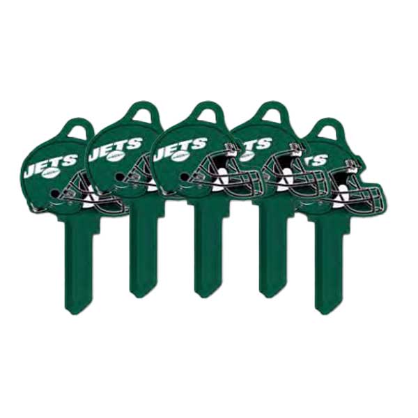 ILCO - NFL TeamKeys - Helmet Edition - Key Blank - New York Jets - KW1 (5 Pack) - UHS Hardware