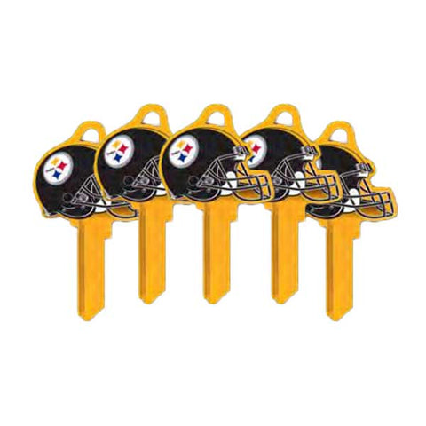 ILCO - NFL TeamKeys - Helmet Edition - Key Blank - Pittsburgh Steelers - KW1 (5 Pack) - UHS Hardware ILCO - NFL TeamKeys - Helmet Edition - Key Blank - Pittsburgh Steelers - KW1 (5 Pack) - UHS Hardware