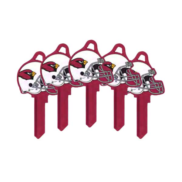 ILCO - NFL TeamKeys - Helmet Edition - Key Blank - Arizona Cardinals - KW1 (5 Pack) - UHS Hardware ILCO - NFL TeamKeys - Helmet Edition - Key Blank - Arizona Cardinals - KW1 (5 Pack) - UHS Hardware
