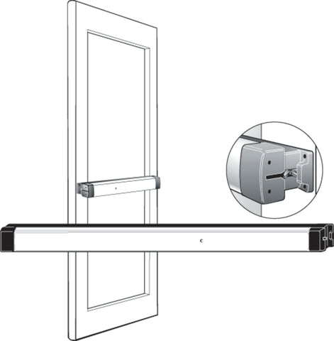 Heavy Duty Narrow Stile - Rim Exit Device - Grade 1 - Aluminum Finish - 48" - UHS Hardware Heavy Duty Narrow Stile - Rim Exit Device - Grade 1 - Aluminum Finish - 48" - UHS Hardware