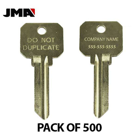 JMA - Custom Personalized Engraved - SC4 (Do Not Duplicate) Key Blanks ( PACK OF 500 ) - UHS Hardware JMA - Custom Personalized Engraved - SC4 (Do Not Duplicate) Key Blanks ( PACK OF 500 ) - UHS Hardware