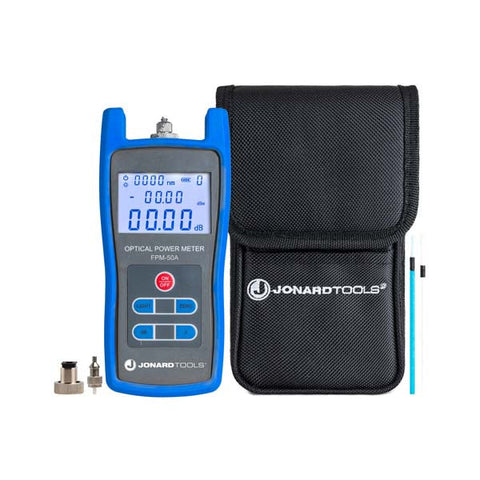 Jonard Tools - Fiber Optic Power Meter (-50 to +26 dBm) w/ FC/SC/LC Adapters - UHS Hardware Jonard Tools - Fiber Optic Power Meter (-50 to +26 dBm) w/ FC/SC/LC Adapters - UHS Hardware