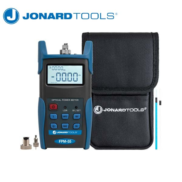 Jonard Tools - Fiber Optic Power Meter w/ Data Storage (-50 to +26 dBm) and FC/SC/LC Adapters - UHS Hardware Jonard Tools - Fiber Optic Power Meter w/ Data Storage (-50 to +26 dBm) and FC/SC/LC Adapters - UHS Hardware