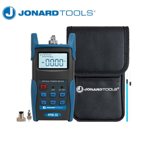 Jonard Tools - Fiber Optic Power Meter w/ Data Storage (-50 to +26 dBm) and FC/SC/LC Adapters - UHS Hardware Jonard Tools - Fiber Optic Power Meter w/ Data Storage (-50 to +26 dBm) and FC/SC/LC Adapters - UHS Hardware