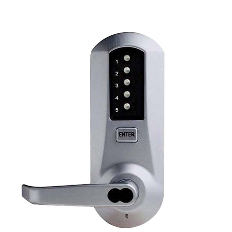 Simplex - 5021R - Mechanical Pushbutton Cylindrical Lever Lock - LFIC - Winston Lever - 2¾" Backset - Satin Chrome - Grade 1 - UHS Hardware Simplex - 5021R - Mechanical Pushbutton Cylindrical Lever Lock - LFIC - Winston Lever - 2¾" Backset - Satin Chrome - Grade 1 - UHS Hardware