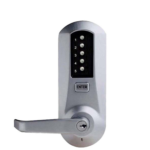 Simplex - 5021XS - Mechanical Pushbutton Cylindrical Lever Lock - Schlage 'C' - Winston Lever - 2¾" Backset - Satin Chrome - Grade 1 - UHS Hardware Simplex - 5021XS - Mechanical Pushbutton Cylindrical Lever Lock - Schlage 'C' - Winston Lever - 2¾" Backset - Satin Chrome - Grade 1 - UHS Hardware