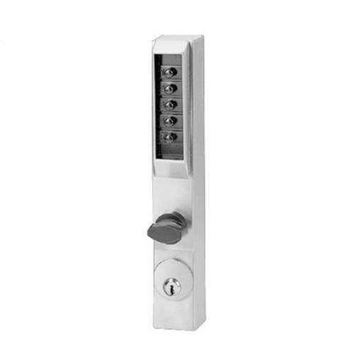 Simplex 3001 Pushbutton Narrow Stile Lock - 26D - Thumbturn - w/ Key Override in Satin Chrome - UHS Hardware Simplex 3001 Pushbutton Narrow Stile Lock - 26D - Thumbturn - w/ Key Override in Satin Chrome - UHS Hardware