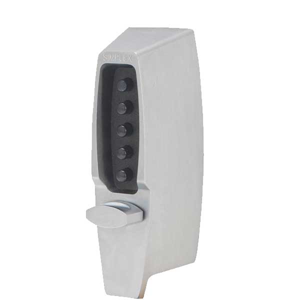 Simplex - 7102 Pushbutton Keyless - Deadbolt Lock - 26D - Satin Chrome - UHS Hardware Simplex - 7102 Pushbutton Keyless - Deadbolt Lock - 26D - Satin Chrome - UHS Hardware