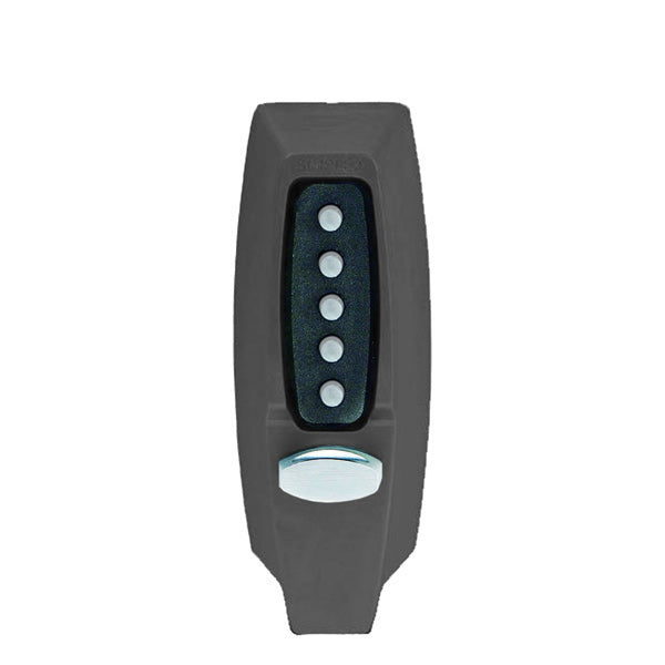 E-Plex - 7108 - Mechanical Push Button Deadbolt Keyless Lock - Thumbturn - Black