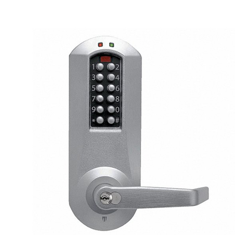 E-Plex - E5010XS - Electronic Pushbutton Exit Trim Lever Lock - Schlage 'C' - Satin Chrome - Grade 1 - UHS Hardware E-Plex - E5010XS - Electronic Pushbutton Exit Trim Lever Lock - Schlage 'C' - Satin Chrome - Grade 1 - UHS Hardware