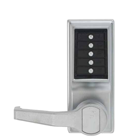 Simplex - LL1011 - Mechanical Pushbutton Cylindrical Lever Lock - 2¾" Backset - Satin Chrome - LH/LHR - UHS Hardware Simplex - LL1011 - Mechanical Pushbutton Cylindrical Lever Lock - 2¾" Backset - Satin Chrome - LH/LHR - UHS Hardware