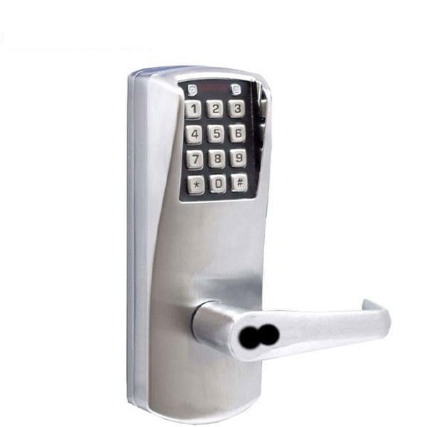 E-Plex E2066 Electronic Pushbutton Lever Lock - American Steel Mortise - Best IC 6 or 7 Pin - 626 - Satin Chrome - w/Key Override - UHS Hardware E-Plex E2066 Electronic Pushbutton Lever Lock - American Steel Mortise - Best IC 6 or 7 Pin - 626 - Satin Chrome - w/Key Override - UHS Hardware