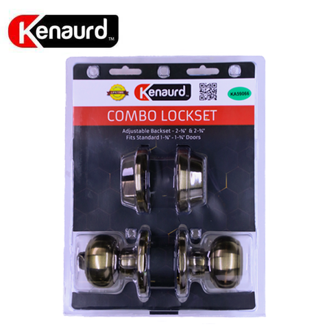 Premium Combo Lockset - Knob & Deadbolt - Entrance - Antique Brass - Retail Packaging - SC1 - Grade 3 - UHS Hardware Premium Combo Lockset - Knob & Deadbolt - Entrance - Antique Brass - Retail Packaging - SC1 - Grade 3 - UHS Hardware