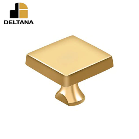 Deltana - Solid Brass Square Knob For Heavy Duty Bolt - Optional Finish Deltana - Solid Brass Square Knob For Heavy Duty Bolt - Optional Finish