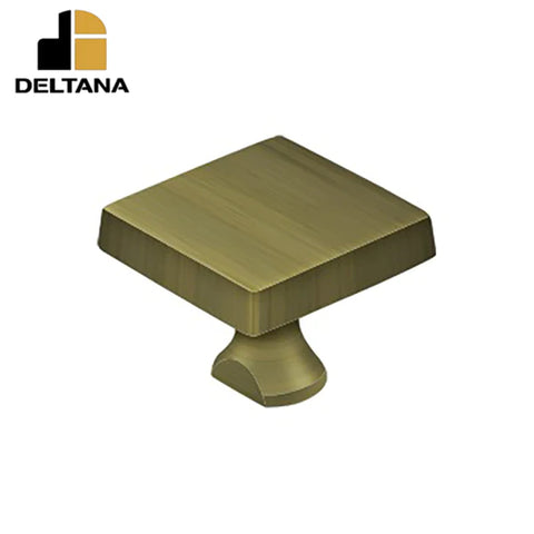 Deltana - Solid Brass Square Knob For Heavy Duty Bolt - Optional Finish Deltana - Solid Brass Square Knob For Heavy Duty Bolt - Optional Finish