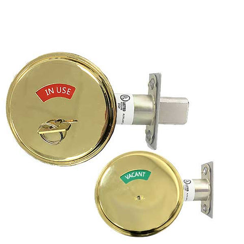 Premium Commercial Privacy Indicator Deadbolt – US3 – Polished Brass – Grade 2 - UHS Hardware Premium Commercial Privacy Indicator Deadbolt – US3 – Polished Brass – Grade 2 - UHS Hardware