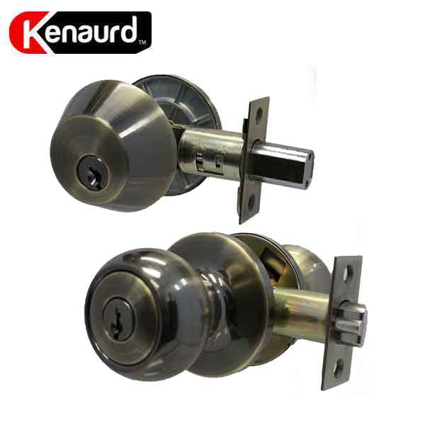 Premium Combo Lockset w/ Double Cylinder Deadbolt – Antique Brass - UHS Hardware Premium Combo Lockset w/ Double Cylinder Deadbolt – Antique Brass - UHS Hardware