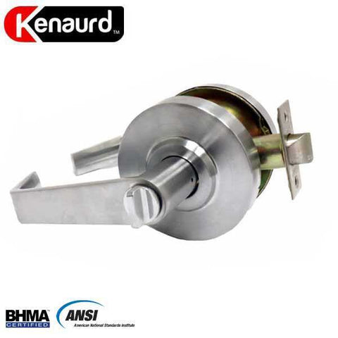 Commercial Lever Handle - 2-3/4” - 2-3/8" Backset - Satin Chrome - Privacy with Indicator - Grade 2 - UHS Hardware Commercial Lever Handle - 2-3/4” - 2-3/8" Backset - Satin Chrome - Privacy with Indicator - Grade 2 - UHS Hardware
