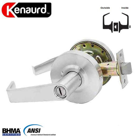 Commercial Lever Handle - 2-3/4” Standard Backset - Satin Chrome - Privacy - Grade 2 - UHS Hardware Commercial Lever Handle - 2-3/4” Standard Backset - Satin Chrome - Privacy - Grade 2 - UHS Hardware